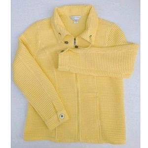 Christopher Banks Womens waffle zip jacket